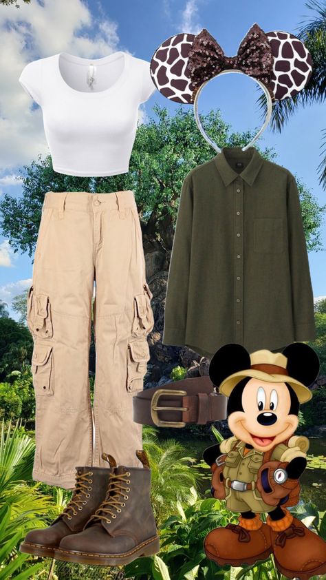 Disney fit#3 (animal kingdom/safari) Animal Kingdom Disneybound, Disney Animal Kingdom Outfit, Safari Outfit Women, Universal Outfits, Animal Kingdom Outfit, Animal Kingdom Safari, Jungle Classroom, Zoo Outfit, Disney Bound Outfits Casual