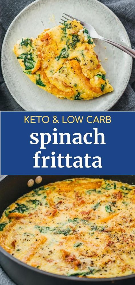 Spinach Pepper Frittata, Keto Frittata Recipes Breakfast, Keto Frittata Recipes, Keto Spinach Recipes, Keto Frittata, 131 Method, Spinach Dish, Low Carb Frittata, Keto Spinach