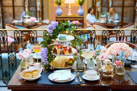 British Scones, Dried Hibiscus Flowers, Wedgwood China, Spill The Tea, Finger Sandwiches, Most Luxurious Hotels, Glass Of Champagne, Glass Tea Cups, Tasting Menu