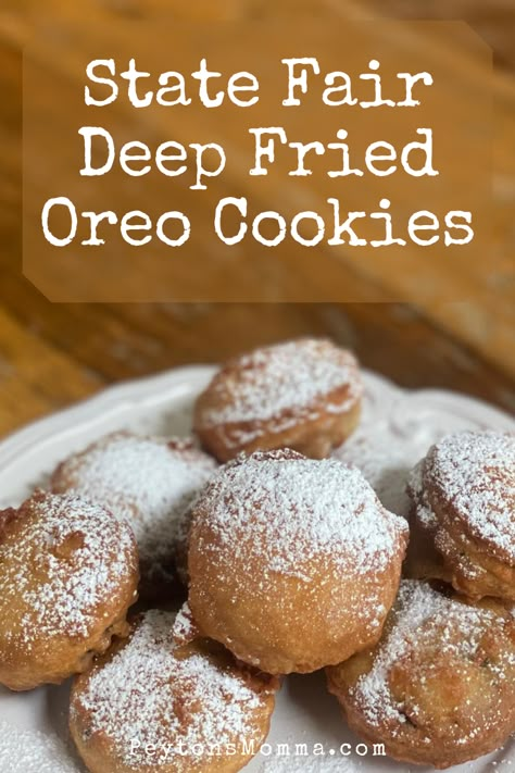 Fried Oreos Recipe, Minnesota State Fair Food, Deep Fried Oreo, Fried Oreo, Deep Fried Desserts, Waffle Cone Recipe, Deep Fried Oreos, Deep Fried Recipes, Fair Foods