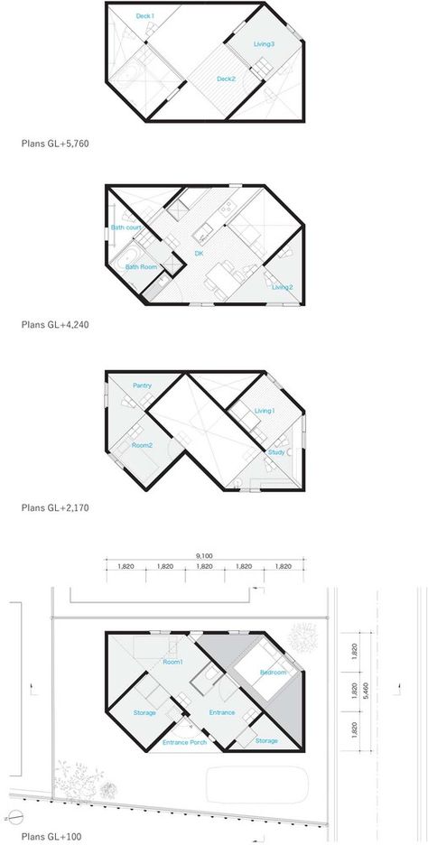 Tato Architects, Koshino House, Six Sided Shape, Indoor Outdoor Bathroom, Charred Wood, Concrete Steps, Architect House, Japanese House, Residential Building