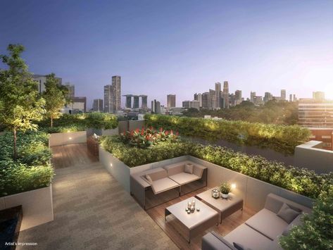 Sky Garden copy - Singapore New Condo Launch Luxury Condominium, Rooftop Design, Sky Garden, New Condo, Rooftop Garden, Luxury Condo, Building Facade, Roof Garden, New Property