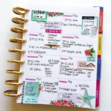 Happy Planner Dashboard Layout Ideas, Happy Planner Ideas, Happy Planner Dashboard, Dashboard Layout, Simplified Planner, Big Happy Planner, Pie Party, Student Christmas Gifts, Simple Layout