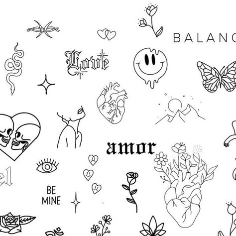 Flash Board Tattoo, Flash Tattoo Arm Sleeve, Everythings Fine Tattoo, Fine Line Tattoo Sheet, Line Work Flash Sheets, $50 Flash Tattoo, Wedding Tattoo Flash Sheet, Fine Line Flash Sheet, Flash Sheets Tattoo