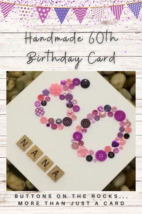 This 60 years old milestone birthday card is a perfect gift for a special friend or relative. This gift is customised to your liking, with you choosing the button and embellishment colours and the personalised message. If you are looking for a sixtieth birthday idea for a woman, man or gender neutral, this is the perfect card, and will take pride of place. YOLO - You Only Live Once and make the 60 year birthday celebration and event one to remember! 60th Birthday Card Ideas, 60th Birthday Theme, 60th Birthday Card, 60 Birthday, Sixtieth Birthday, 60th Birthday Cards, Birthday Milestone, Only Live Once, Personalised Cards