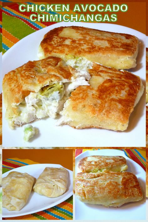 Easy Mexican-flavored Chicken filling and deliciously tasty with some fresh avocado added - whole meal in a tortilla. Using my favorite Miracle Dough Tortillas, this is a satisfying and tasty meal. ~ Jen #chimichangas #chickenchimichangas #avocadorecipes #chickenrecipes #burritos #glutenfree #lowcarb #miracledough #fatheaddoughrecipes Chimichanga Recipe, Fat Head Dough, Fathead Dough, Low Carb Mexican, Fresh Avocado, Low Carb Baking, Low Carb Eating, Chicken Avocado, Low Carb Dinner Recipes