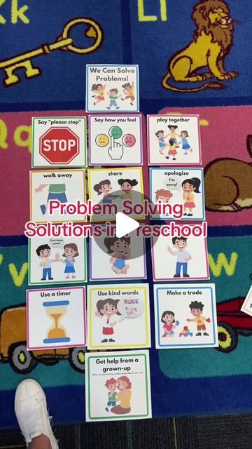 Preschool Vibes on Instagram: "🌟 Problem-Solving Skills Made Easy 🌟 Transform your little ones into mini problem-solvers! 🧠 1️⃣ Sing the "I Can Be a Problem Solver" song 🎶 2️⃣ Act out scenarios with puppets 🐻 3️⃣ Refer back to problem-solving cards all year 🃏 Watch how we do it in our classroom! Get this resource on my website! 🌐 #ProblemSolving #LifeSkills #ClassroomIdeas #PreschoolVibes #TeacherLife #ECEMatters #TeachingResources #SocialSkills #GetThisResource" Preschool Manners, Preschool Vibes, Emotion Cards, Fun Worksheets For Kids, Emotions Cards, Egg Pattern, Easter Egg Pattern, Problem Solver, Fun Worksheets