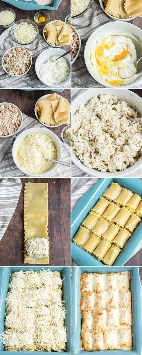 How to make chicken alfredo roll ups