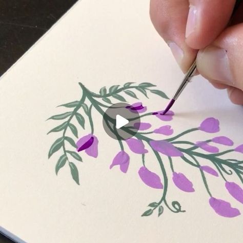 How To Paint Wisteria, Wisteria Illustration, Purple Flower Drawing, Wisteria Painting, Rose Coloring, Rose Coloring Pages, Sketches Sketchbook, Wisteria Tree, Purple Wisteria