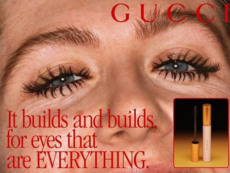 Gucci’s Beauty Ad Featuring ‘Real’ Woman With Clumpy Black Mascara Divides Fans - DesignTAXI.com Gucci Mascara, November Moodboard, Mascara Tutorial, Graphic Effects, Gucci 2020, Annie Leibovitz Photography, Rainbow Beauty, L Aesthetic, Collage Layout