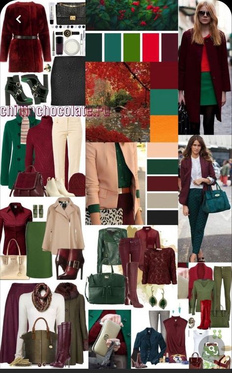 Maroon Combination, Autumn Color Palette Fashion, Mode Ab 50, Deep Autumn Color Palette, Autumnal Colours, Colour Combinations Fashion, Color Combinations For Clothes, Deep Autumn, Fall Color Palette