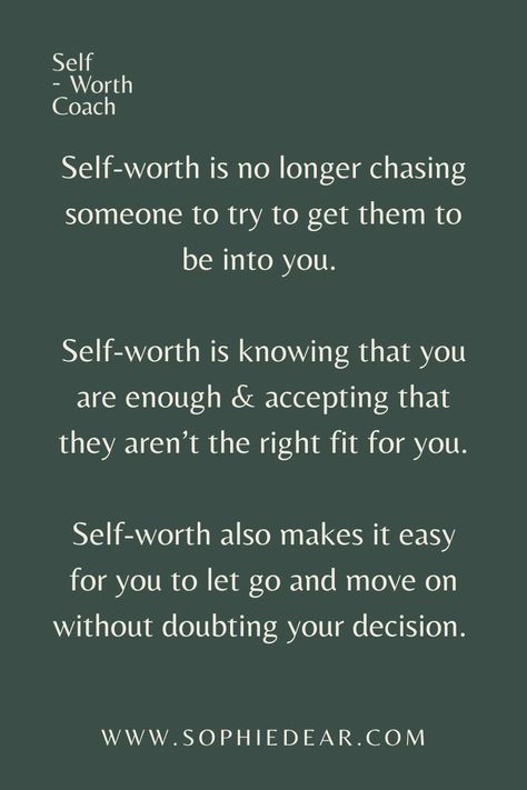 What exactly is Self-Worth? How do we convince ourselves we’re worth fighting for? How do we feel we’re worthy of anything in life? CLICK to meet The Self-Worth Coach and start understanding how to take action steps that will help you feel more worthy and build a solid foundation of self-esteem to craft a more authentic life | SOPHIE DEAR - THE SELF-WORTH COACH How To Find My Self Worth, How To Know Your Self Worth, Self Worth Tips, How To Find Your Worth, How To Have Self Worth, What Is Self Esteem, I’m Worth More Quotes, Self Worth Quotes Inspiration Motivation, How To Build Self Worth