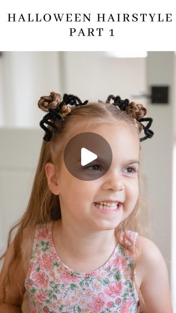 47K likes, 347 comments - its.lauren.reed op September 4, 2024: "It’s spooky season! How fun is this spider hairstyle?? 🕷️ You could do it as one big bun or as two space buns! You just need 4 pipe cleaners and a couple of hair ties!! More spooky season hairstyles to come 🎃 #halloweenhairstyles #halloweenhair #kidshairstyles #kidshair #momsofinstagram #hairstyles #hairtutorial #spookyseason #hairideas #halloween". Crazy Hair Day Spider Bun, Pumpkin Space Buns Hair, Toddler Fairy Hairstyles, Kids Spider Hair, Halloween Spider Hair Bun, Crazy Hair Spider, Halloween Bun Hairstyles, Crazy Hair Day Pumpkin Bun, Toddler Spooky Hair Day