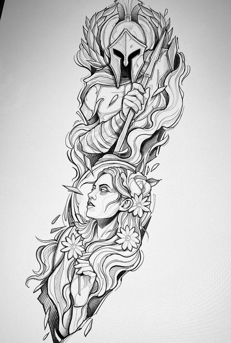 Ares Aphrodite, Greece Tattoo, Hades Tattoo, Aphrodite Tattoo, Greek God Tattoo, Neo Tattoo, Egyptian Tattoo Sleeve, Spartan Tattoo, Graffiti Pictures