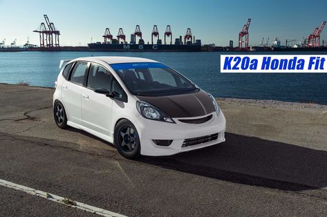 Honda Fit Sport Modified, Spoon Sports, Honda Fit Sport, Honda Fit Jazz, Integra Type R, Car Goals, Hot Hatch, Honda Jazz, Track Car