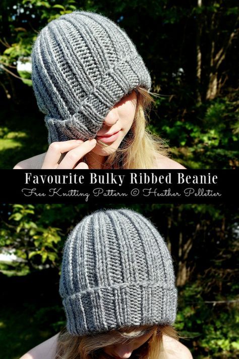 Favourite Bulky Ribbed Beanie Free Knitting Patterns Boys Beanie Hats Knitting Patterns, Jumper Knitting Pattern Free Womens, Slouchy Beanie Knit Pattern Free, Mens Knit Beanie Pattern Free, Knitted Caps Women Free Pattern, Ribbed Beanie Knit Pattern, Childs Hat Knitting Pattern Free, Bulky Knit Hat Pattern Free, Knitting Patterns Free Hats Straight Needles