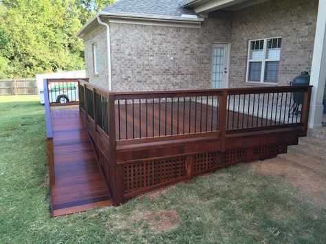 Our Recent Projects Deck With Ramp, Porch With Ramp, Wheelchair House, Wheelchair Ramp Design, Accessible House, Ramp Design, Deck Steps, Building A Porch, Wheelchair Friendly