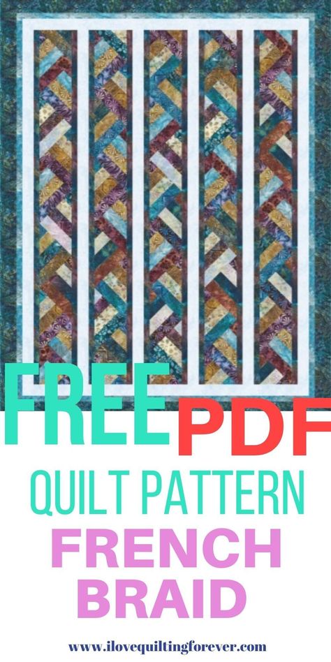 Braid Border Quilt, Twisted Braid Quilt Pattern, Braided Borders For Quilts, French Braid Quilt Using Binding Tool, Jelly Roll Braid Quilt Free Pattern, Basketweave Quilt Pattern Free, French Twist Quilt Pattern, Braided Quilt Border, French Quilt Pattern