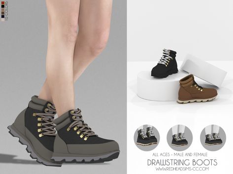 Redhead Sims CC Sims Shoes, Sims Clothes, Cc Shoes, Sims 4 Cc Shoes, Sims 4 Download, David Sims, Santa Boots, Female Shoes, The Sims 4 Download