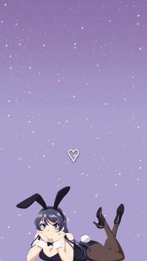 Bunny Girl Senpai Wallpaper, Senpai Aesthetic, Senpai Wallpaper, Aesthetic Purple Wallpaper, Bunny Senpai, Mai San, Bunny Girl Senpai, Anime Rapper, Bunny Girls