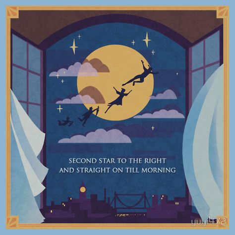 Peter Pan Cakes, Peter Pan 2003, Peter Pan Book, Peter Pan And Wendy, Peter Pan Art, Second Star To The Right, Peter Pan Quotes, Painting Canvases, Theatre Poster