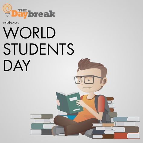 World Student’s Day World Students Day Poster, Students Day Poster, World Students Day, Student Day, Exam Study Tips, Students Day, Krishna Photo, Exam Study, Yoga Day