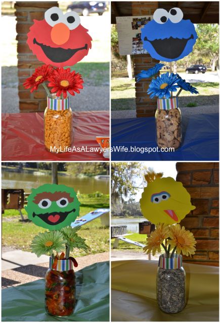 Sesame Street 2nd Birthday, Elmo Birthday Party Boy, Flowers Birthday Party, Cookie Monster Birthday Party, Cookie Monster Party, Cookie Monster Birthday, Elmo Birthday Party, Second Birthday Ideas, Sesame Street Birthday Party