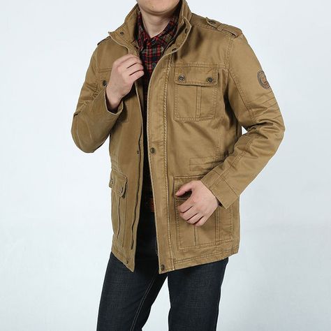 New Autumn Outdoors AFS JEEP Bomber Cotton Jacket Army Military Jacket Men Pockets Hooded Plus Size 3xl Casual Coat Jaqueta 8228  US $60.49 /piece CLICK LINK TO BUY THE PRODUCT  http://goo.gl/oYWEYs Military Jacket Men, Autumn Outdoors, Mens Military Jacket, Love Store, Casual Coat, Cotton Jacket, Military Jacket, Jeep, Mens Jackets