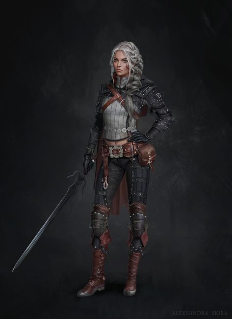 "The Swallow" by Aleksandra Skiba Ciri The Witcher, Shuri Black Panther, Npc Art, Witcher Art, Female Armor, Female Fighter, Female Character Concept, Female Knight, Female Character Inspiration