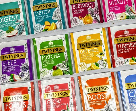 Twinings 50 Varieties Gift Set, 50 Flavours Assorted Teas Selection Pack Completely Unique and exclusive assorted set. 50 different flavours.Great tasting experience Twinings 50  Varieties, 50 Foil wrapped enveloped teabags.  Unrivalled range of Super blends,Indulgence and International blends,Infuso's, Herbal and Fruit infusions are included in this package, in addition to the standard everyday teas. Twinings Tea, Observational Drawing, Burdock Root, Fruit Tea, Fruit Infused, Flavored Tea, Grocery Shop, Fennel, Matcha