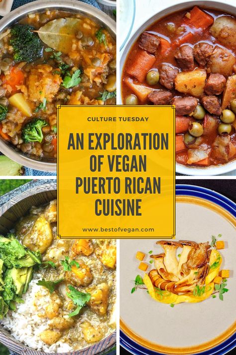 Puerto Rican Cuisine, Global Cuisine, Vegan Meal Plans, Signature Dishes, Vegan Cooking, Vegan Dinner Recipes, Vegan Foods, Puerto Rican, Vegan Eating