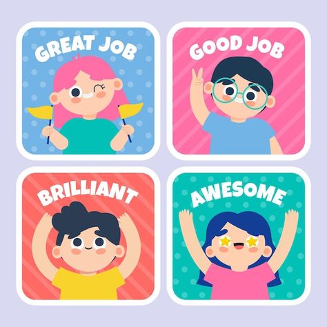 Back To School Crafts For Kids, Ivan Cruz, Premium Vector Cartoon, Penanda Buku, Reward Chart Kids, Work Stickers, Back To School Crafts, Cute Panda Wallpaper, Reward Stickers