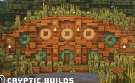 Minecraft Burrow House, Minecraft Shire, Minecraft Building Designs, Minecraft Building Blueprints, Minecraft Statues, Minecraft Skins Aesthetic, Mc Builds, Minecraft Interior, Minecraft Interior Design