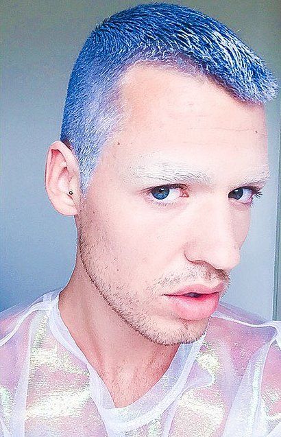 Mens Blue Hair, Ice King, Taste The Rainbow, Neon Blue, Rainbow Hair, Blue Hair, Hair Trends, Brave, Mens Hairstyles