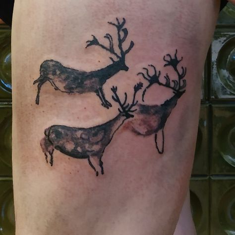 Cave Drawing Tattoo, Paleolithic Tattoo, Archaeology Tattoo Ideas, Cave Art Tattoo, Cave Painting Tattoo, Caveman Tattoo, Anthropology Tattoo, Archeology Tattoo, Prehistoric Tattoo