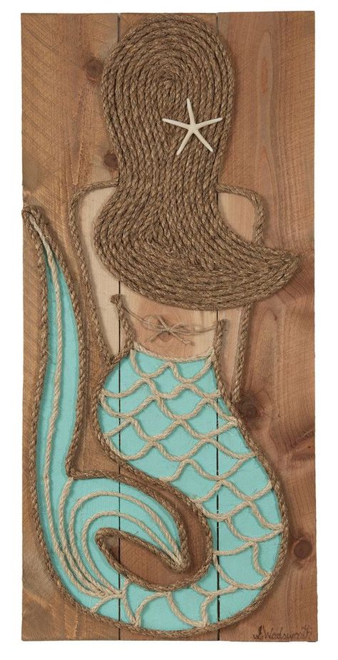 Roommates Decor, Mermaid Bedroom, Mermaid Crafts, Mermaid Room, Beachy Decor, Sisal Rope, Mermaid Decor, Pola Sulam, Chalkboard Paint