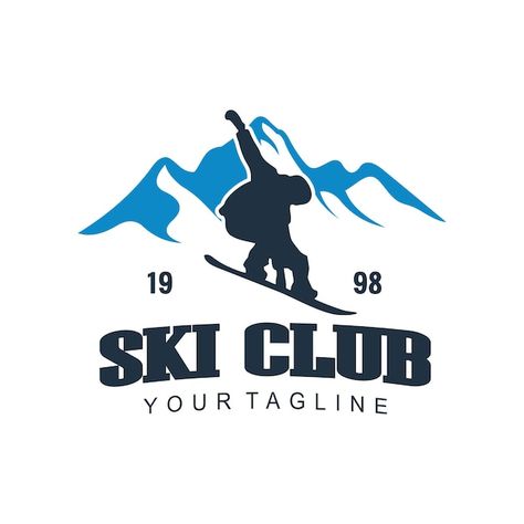 Skiing Graphic Design, Winter Logo Design, Ski Branding, Ski Logo Design, Ski Club Logo, Snow Logo, Ski Layers, Hm Logo, Logo Ski