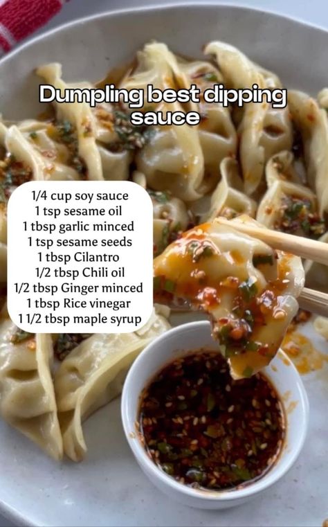 Beef Dumplings Recipe, Dumpling Dipping Sauce, Beef Dumplings, Dumpling Sauce, Homemade Sauce Recipes, Chinese Cooking Recipes, Asian Sauce, Recipe Journal, Condiment Recipes