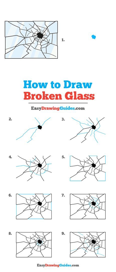 Mirror Shattered Drawing, Shattered Glass Art Drawing, How To Draw Cracks, Cracked Mirror Drawing, Shattered Mirror Drawing, Glass Drawing, Shattered Mirror, Mirror Drawings, Drawing Instructions