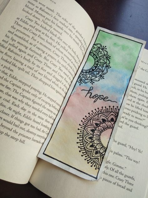 Bookmark, mandala bookmark, easy bookmark, aesthetic Watercolour Bookmarks, Buddha Gifts, Mandala Book, Handmade Bookmarks Diy, Easy Mandala Drawing, Gifts For Book Lovers, Handmade Bookmarks, Creative Bookmarks, Mandala Art Therapy