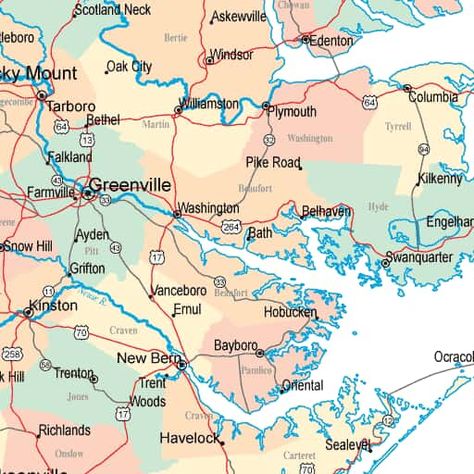 North Carolina Road Map - NC Road Map - North Carolina Highway Map Map Of North Carolina, Hickory North Carolina, Edenton North Carolina, Highway Map, Nc Map, North Carolina Map, Cape Hatteras National Seashore, Interstate Highway, Grandfather Mountain