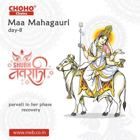 May Maa Mahagauri's divine grace purify our hearts, minds, and spirits, leading us towards inner serenity and spiritual awakening. 🌼🌟 #MaaMahagauri #Navaratri #GoddessDurga #PurityAndSerenity #DivineBlessings #NavaratriDay8 Divine Grace, Durga Goddess, Spiritual Awakening, Spirituality, Mindfulness