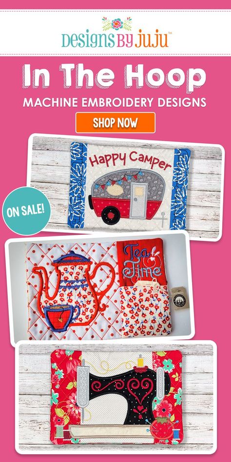 Designs By Juju, Amazing Embroidery, Embroidery Monogram, Small Sewing Projects, Machine Embroidery Patterns, Mug Rug, Mug Rugs, Happy Campers, Rug Design