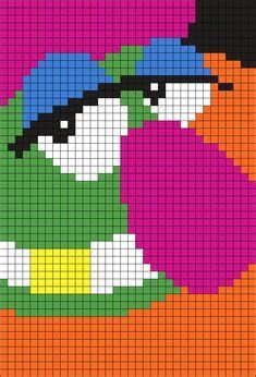 Muppet Crochet, Lego Plans, Dr Teeth, Pixel Grid, Graph Crochet, Pixel Art Templates, Art Templates, The Muppet Show, Beadwork Embroidery