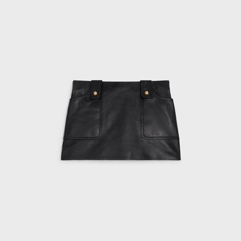 Mini skirt in soft lambskin - Black | CELINE Celine Skirt, Fragrance Bottle, Handbags Leather, Laundry Products, New Fragrances, Personal Shopper, Leather Goods, Online Purchase, Fashion Item