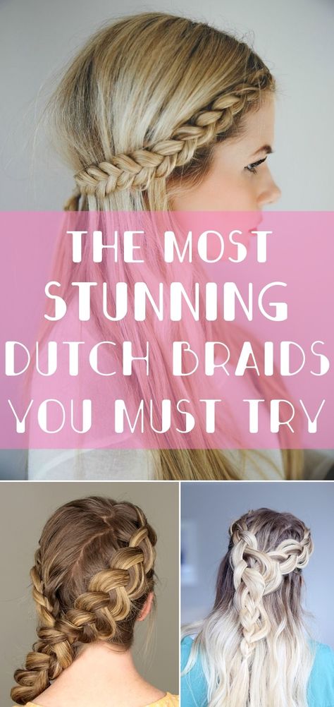 Dutch fishtail, double dutch and half dutch half french braid hairstyles that you will love. Half French Braid, Braid Half Up, Half French Braids, Easy Hair Dos, Dutch Fishtail, Medium Hair Braids, Double Dutch Braid, Haircut Styles For Women, Dutch Braids