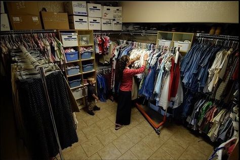 DuggarFamilyCloset Large Families Living, Family Closet, Laundry Room Closet, Duggar Family, 19 Kids, Closet Room, Laundry Closet, Home Management, Family Organizer