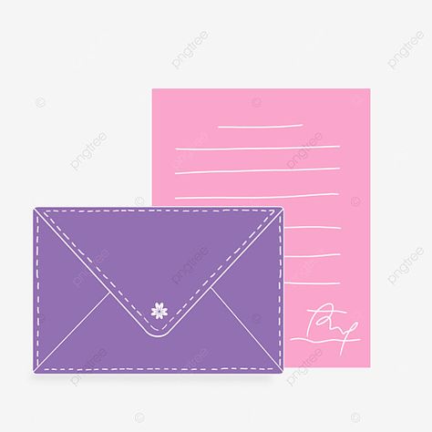 Envelope Png, Letter Png, Purple Envelope, Letter Envelope, Purple Balloons, Pink Envelopes, Pink Letter, Yellow Paper, Inspirational Books To Read