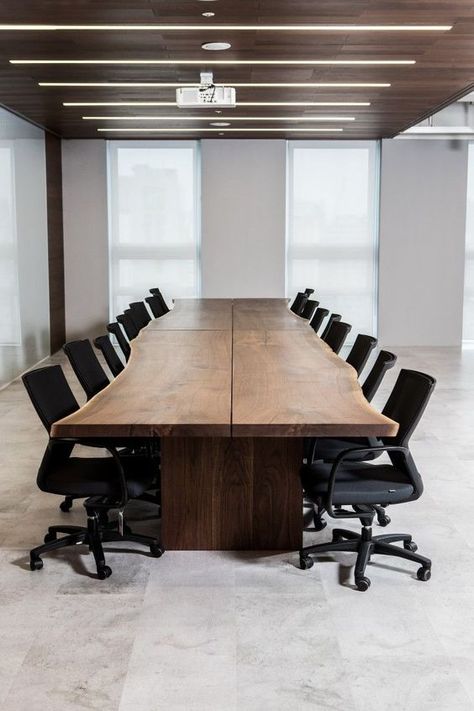 (496) Pinterest Natural Wood Conference Table, Live Edge Conference Room Table, Boardroom Table Conference Room, Conference Table Design Meeting Rooms, Conference Table Design Modern, Black Conference Table, Wooden Conference Table, Conference Room Ideas, Wood Table Ideas