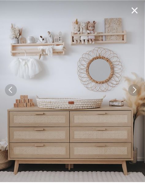 Nursery Changing Table Dresser, Nursery Drawer, Home Bedroom Design, Girl Room Inspiration, Nursery Changing Table, Kids Rooms Inspo, Newborn Room, Baby Playroom, Baby Dresser